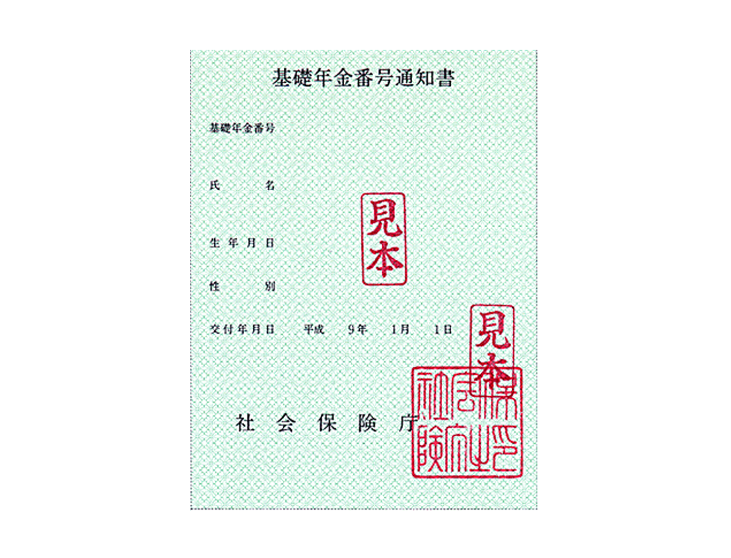 基礎年金番号通知書